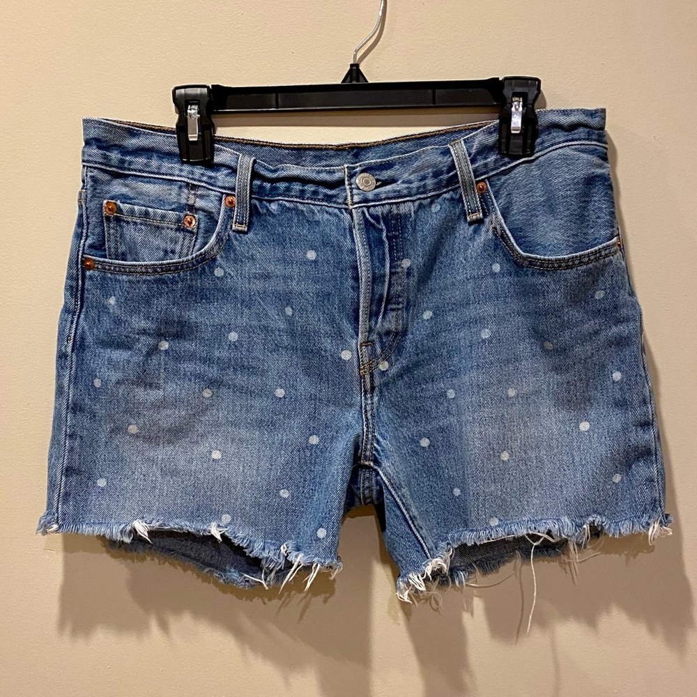 Levi’s Polka Dot Jean Shorts 501 CT